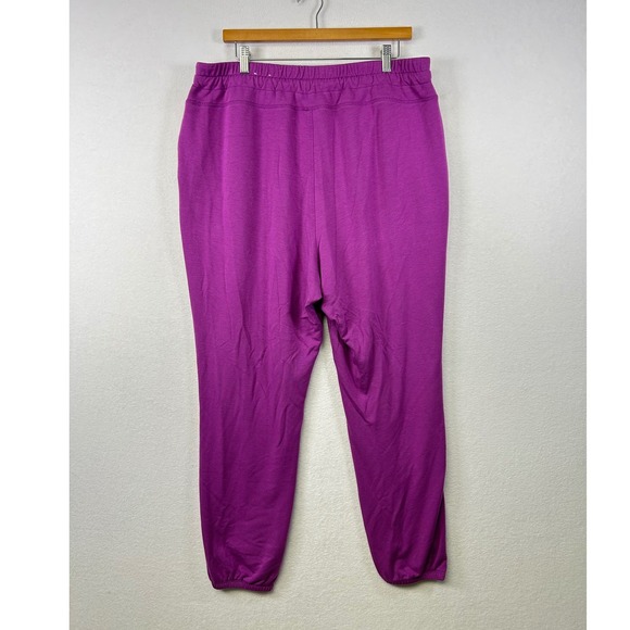 LIVI Active Purple Jogger Sweatpants Women's Size 14 16 Drawstring Elastic Waist - Picture 2 of 9